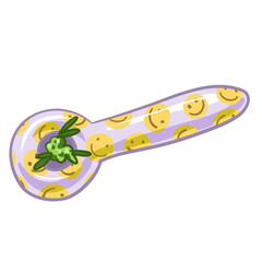 smoking pipe with marijuana. legalize cannabis vector