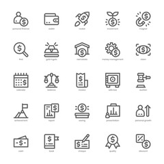 Fototapeta premium Personal Finance icon pack for your website design, logo, app, and user interface. Personal Finance icon outline design. Vector graphics illustration and editable stroke.