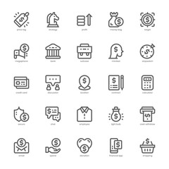 Personal Finance icon pack for your website design, logo, app, and user interface. Personal Finance icon outline design. Vector graphics illustration and editable stroke.
