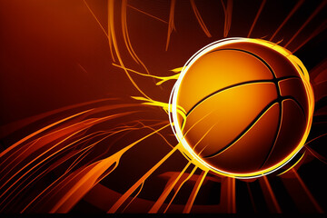 Fototapeta premium bola de basquetebol, espaço para texto 