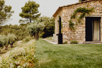 Mas provençal dans la nature