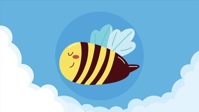 bee insect flying animal character animation
