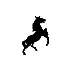 jumping horse silhouette vector illustration design