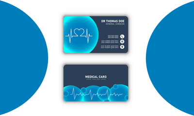 Unique Medical Business card presentation to present  your services identity easily