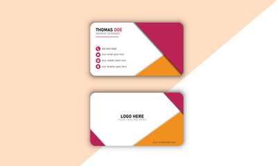 Professional business card design Creative vector.
