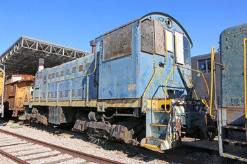 Fototapeta na wymiar Vintage Diesel engine in Ogden, Utah 