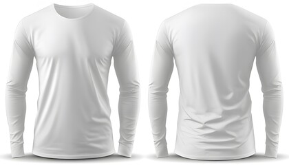 A white shirt with long sleeves on a white background created with Generative AI technology