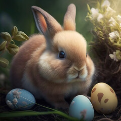easter holiday background, generative ai technology

