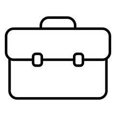 Briefcase icon. Business bag icon. Suitcase, portfolio symbol, linear style pictogram isolated on white.