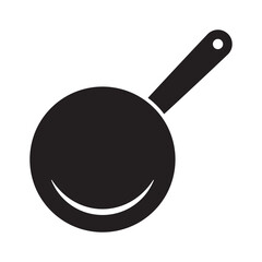 Frying pan vector icon. Frying pan isolated signs.