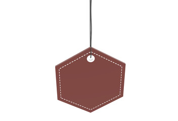 Realistic discount tag or blank paper label for sale promotion on transparent background