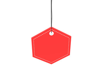 Realistic discount tag or blank paper label for sale promotion on transparent background