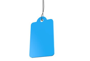 Realistic discount tag or blank paper label for sale promotion on transparent background