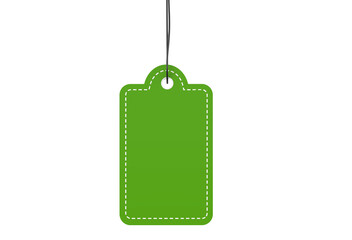 Realistic discount tag or blank paper label for sale promotion on transparent background