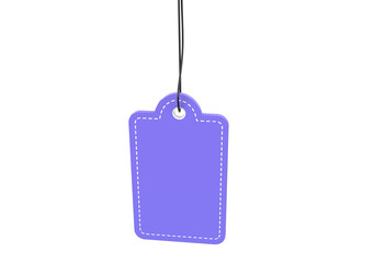 Realistic discount tag or blank paper label for sale promotion on transparent background