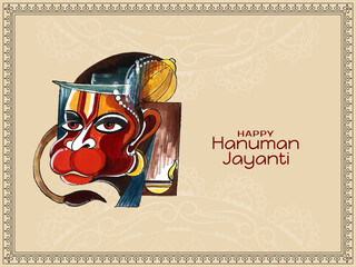 Happy Hanuman Jayanti Indian religious festival background