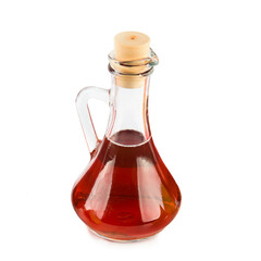 Vinegar in jug isolated on white background.