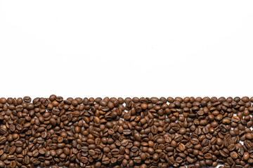 Coffee beans isolated on a white background