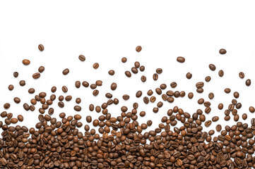 Coffee beans isolated on a white background
