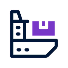 cargo ship icon for your website, mobile, presentation, and logo design.