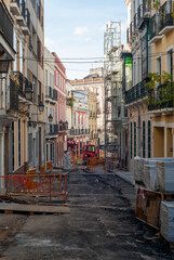 Obraz premium Calle de una ciudad en obras.
