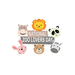Obraz na płótnie Canvas National Zoo Lovers Day background.