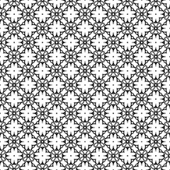 Black and white seamless pattern texture. Greyscale ornamental graphic design. Mosaic ornaments. Pattern template. Vector illustration. EPS10.