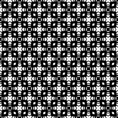 Black and white seamless pattern texture. Greyscale ornamental graphic design. Mosaic ornaments. Pattern template. Vector illustration. EPS10.