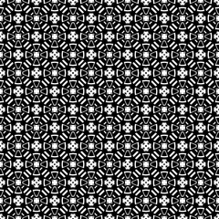 Black and white seamless pattern texture. Greyscale ornamental graphic design. Mosaic ornaments. Pattern template. Vector illustration. EPS10.