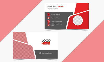 Professional  modern  business card design template