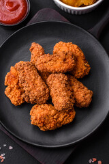 Delicious crispy breaded chicken wings grilled with spices and herbs