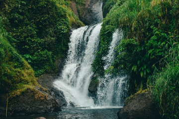 Fototapeta na wymiar A waterfall in indonesia