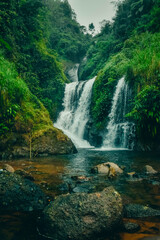 Fototapeta na wymiar A waterfall in purworejo indonesia