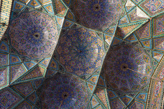 Muqarnas Ceiling in Nasir al-Mulk Mosque, Shiraz, Iran