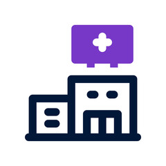 hospital icon for your website, mobile, presentation, and logo design.