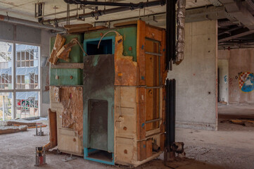 Old destroyed unfinished hospital in the Croatian capital Zagreb in Europe