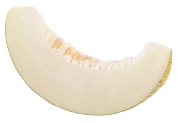 Deurstickers Cantaloupe melon slice isolated on transparent background © Roman Samokhin