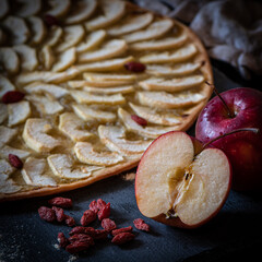 Tarte aux pommes et baie de goji