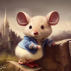 Mouse from a fairy tale story book