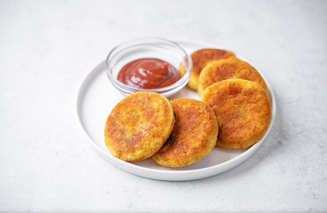 Potato spice patties, Aloo Tikki. Indian street food