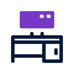 computer desk icon for your website, mobile, presentation, and logo design.
