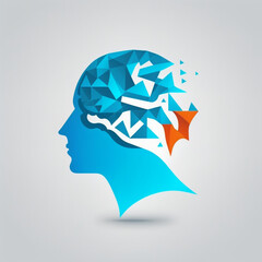 a logo that portrays the Union between humans and artificial intelligence. balance between human and technological elements, modern design, Generative AI