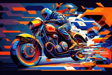 Fototapeta na wymiar Illustration of a concept Motorcycle - Artistic Interpretation - Created with Generative ai
