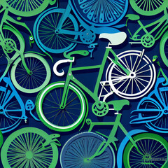 seamless bicycle pattern Generative AI