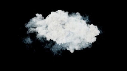 Obraz na płótnie Canvas clouds isolated on black background