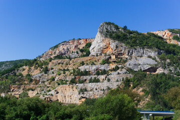 Fototapeta na wymiar View of the stone quarry