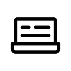 laptop icon for your website design, logo, app, UI. 
