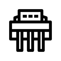 paper shredder icon for your website, mobile, presentation, and logo design.