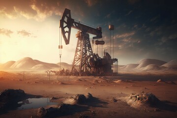 Oil gas industry business concept. AI generated, human enhanced