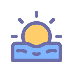 sunrise icon for your website design, logo, app, UI. 